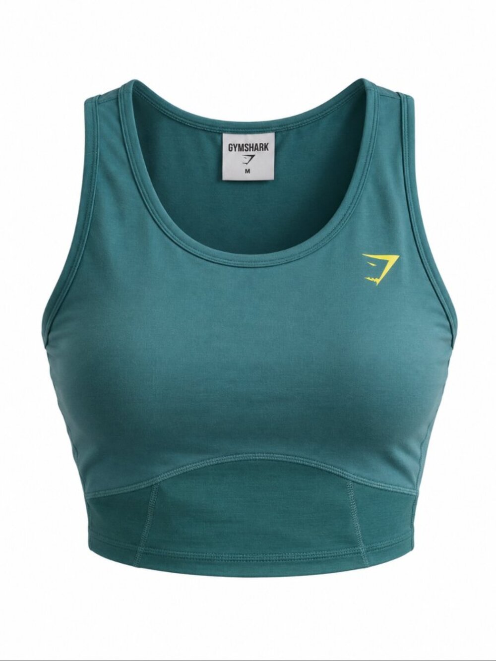 Gymshark Pulse Teal Mesh Racerback Workout Crop Tank M